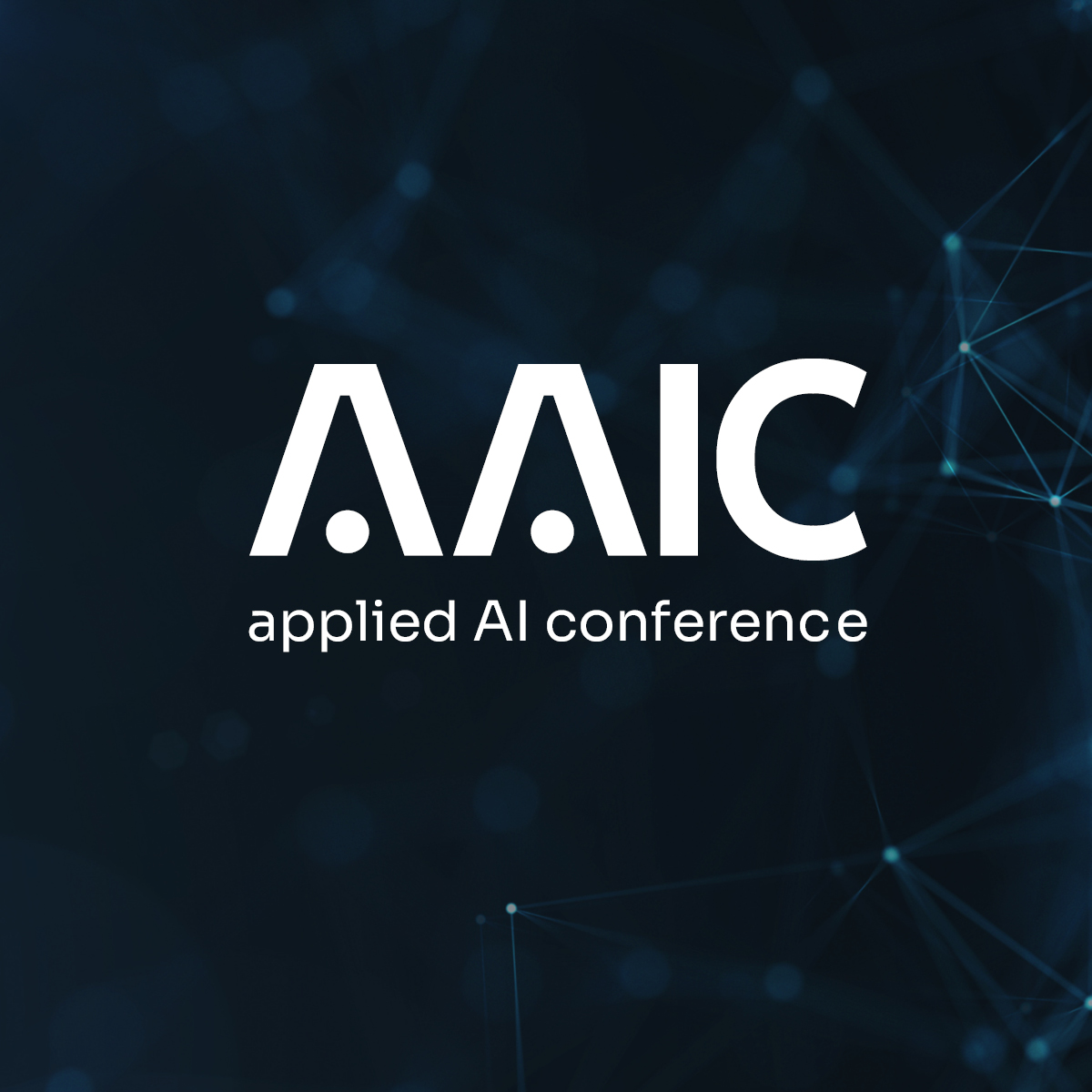 AAIC, applied AI conference, master logo on dark background
